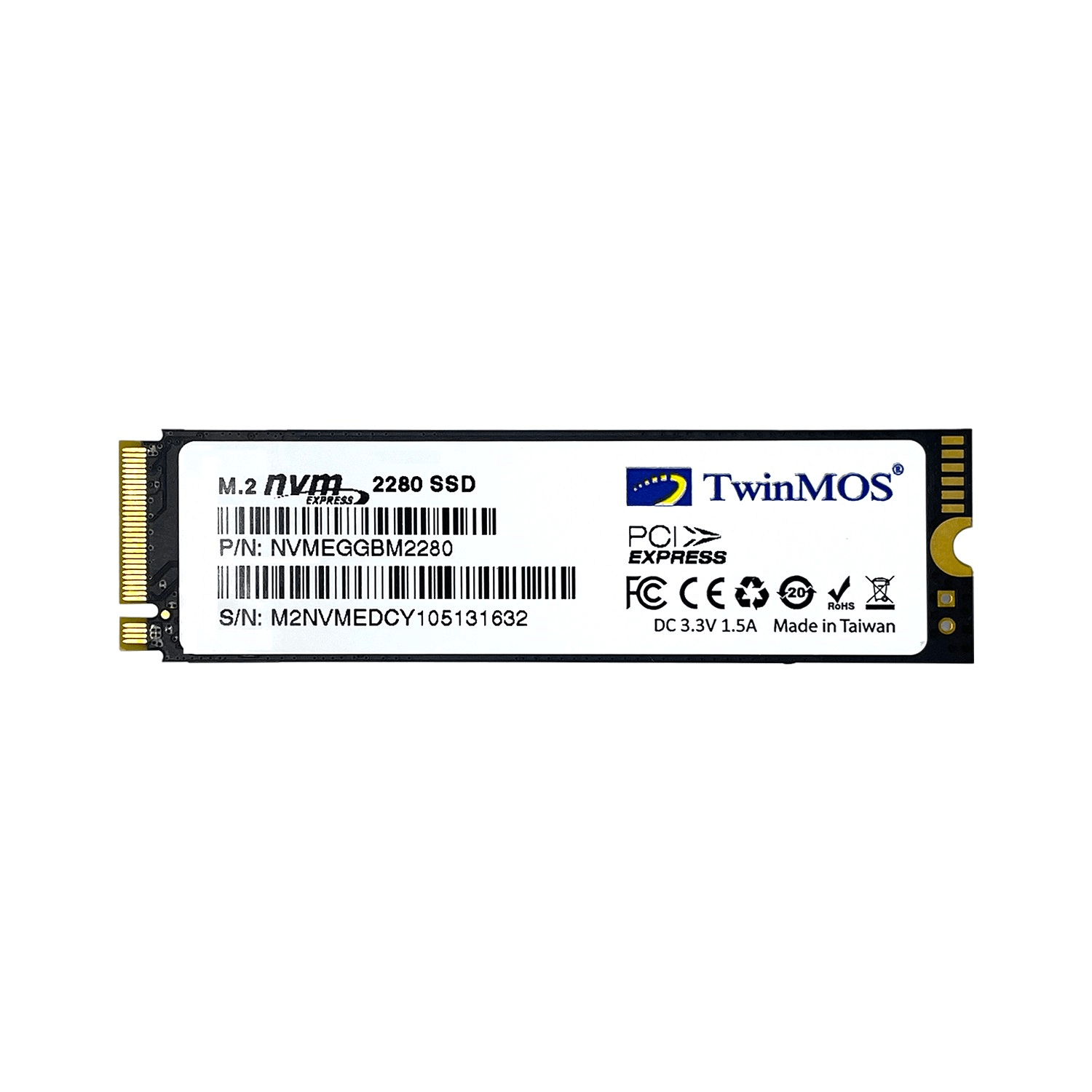 TWINMOS NVMEFGBM2280 512 GB 2455MB 1832MB/S M2 PCle NVMe SSD